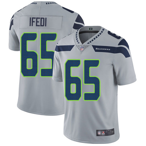 Seattle Seahawks Limited Grey Men Germain Ifedi Alternate Jersey NFL Football #65 Vapor Untouchable->youth nfl jersey->Youth Jersey